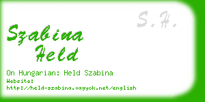szabina held business card